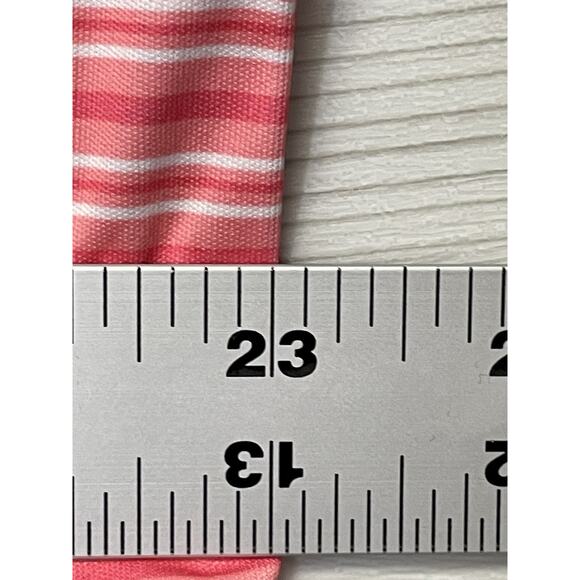 Greg Norman Polo Shirt Mens Large Pink White Striped PlayDry Golf Performance - Picture 5 of 10